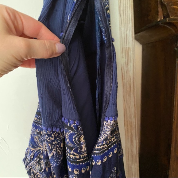 Free People | My Love Navy Floral Gauze Mini Dress - Picture 10 of 15